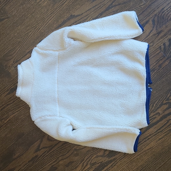 Carter's lined off white/navy fleece jacket, size 8 - Picture 9 of 11